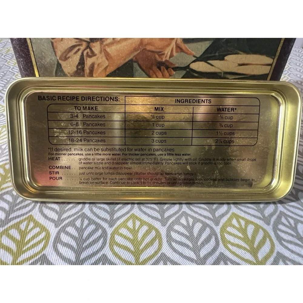 Vintage Hungry Jack Pillsbury Buttermilk Pancake Mix Advertising Tin Collectible